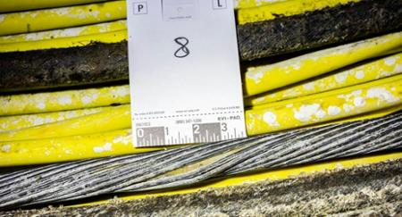 Police images show that the Svalbard fibre probably sustained crushing damage. A gap in the steel armouring exposed the cable itself. Reported by NRK after the damage of 7 January 2022. Photo © Politiet, Norway
