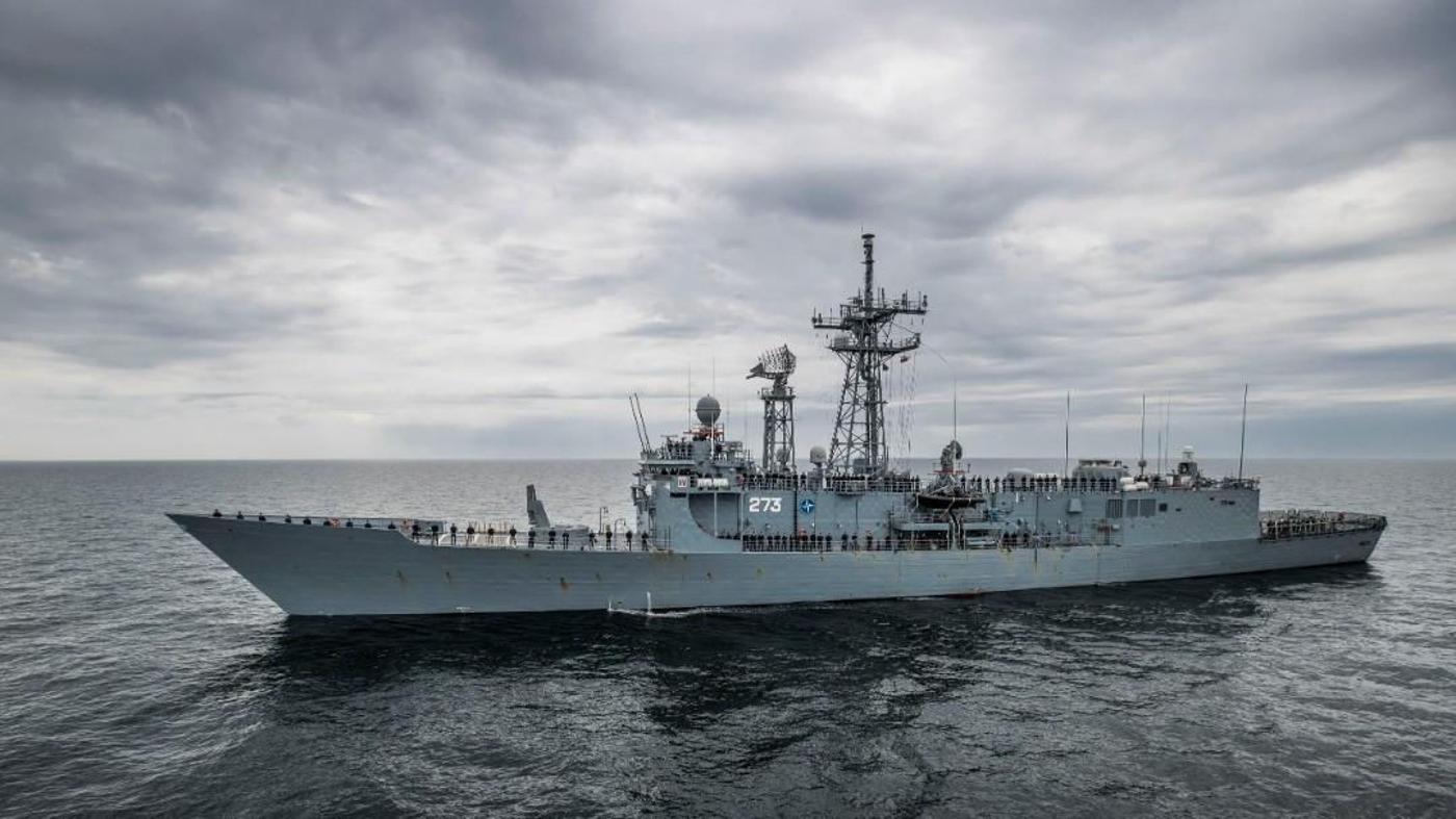 The Polish frigate ORP Generał Tadeusz Kościuszko makes her way through the Baltic Sea during BALTOPS 23 © The Polish Navy
)