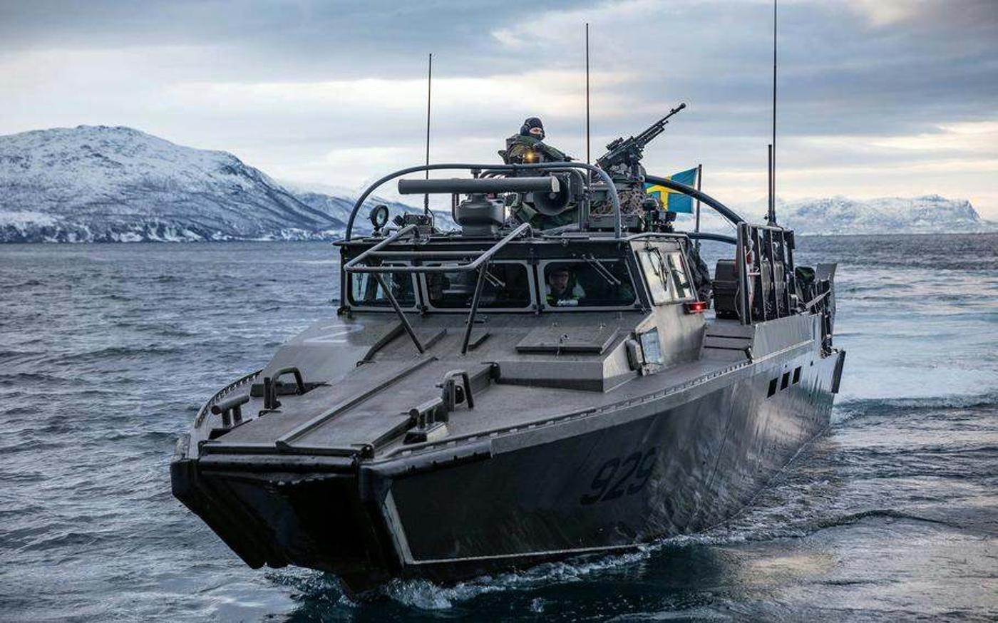A Swedish CB90-class fast assault boat during exercise Steadfast Defender on 6 March 2024. Sweden has recently participated in BALTOPS for the first time as a NATO member© Danielle Serocki / U.S. Navy
)