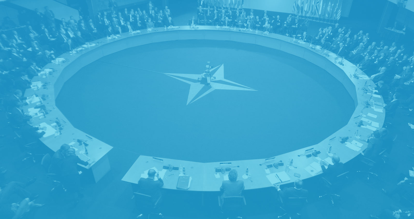 Illustration of a NATO meeting