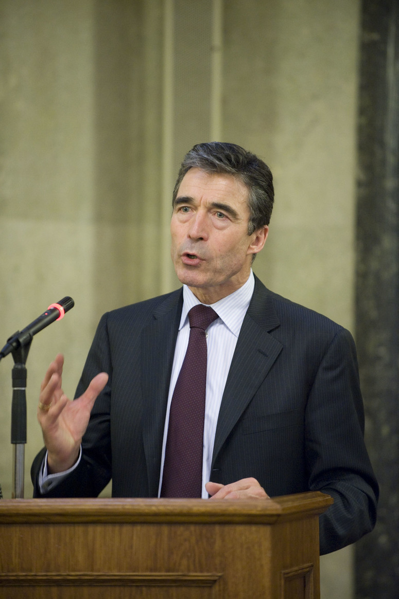 NATO Secretary General Anders Fogh Rasmussen opens the conference "NATO at 60 - traditional values and new threats" in Budapest