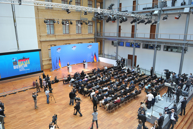 View on the press conference room