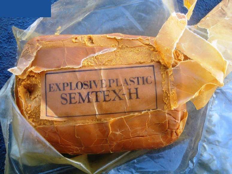 A bag of semtex high explosive found onboard the rigid-hulled inflatable boat (RHIB)