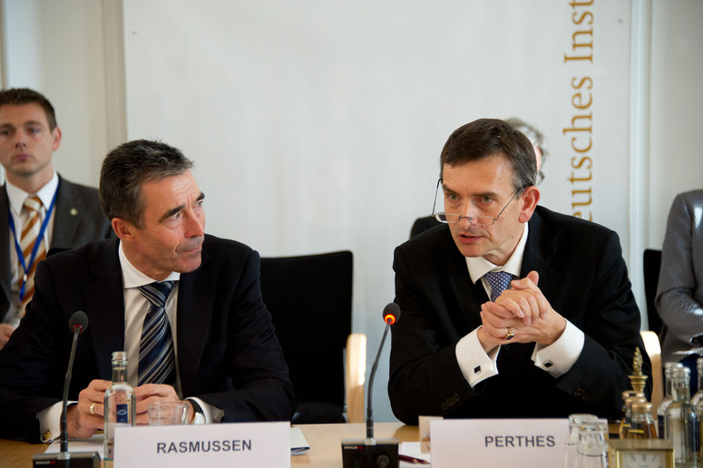 NATO Review Conference hosted by the ''Stiftung Wissenschaft und Politik''. Left to right: NATO Secretary General Anders Fogh Rasmussen and the Director of the ''Stiftung Wissenschaft und Politik'', Volker Perthes.