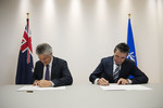 130221g-005.jpg - Meetings of the NATO Defence Ministers in Brussels - Bilateral Meeting between NATO Secretary General and the Minister of Defence of Australia followed by the Signature of the Individual Partnership and Cooperation Programme, 49.77KB