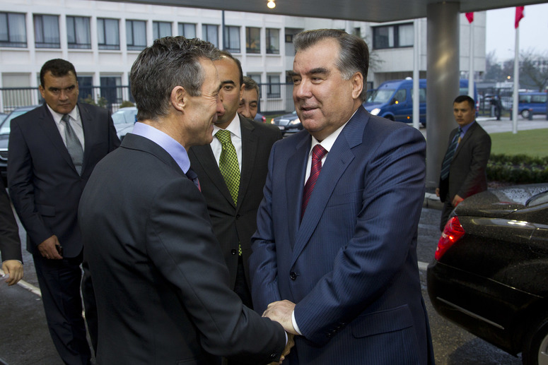 Bilateral meeting between NATO Secretary General Anders Fogh Rasmussen and Emomali Rahmon, President of the Republic of Tajikistan.