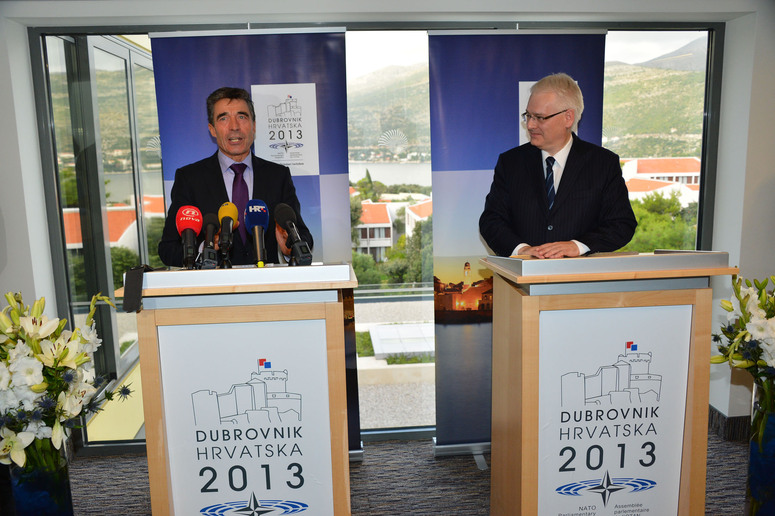 NATO Secretary General Anders Fogh Rasmussen and the President of Croatia, Mr. Ivo Josipovic. 