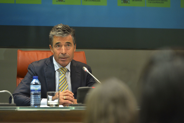 Joint press point with NATO Secretary General Anders Fogh Rasmussen and the Minister of Foreign Affairs of Spain, Jose Manuel Garcia-Margallo