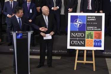 NATO Wales Summit Logo unveiled by foreign ministers