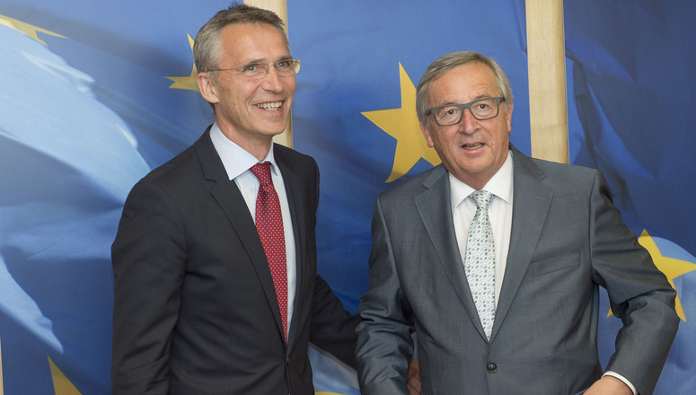 NATO Secretary General Jens Stoltenberg meets with the President of the European Commission Jean-Claude Juncker