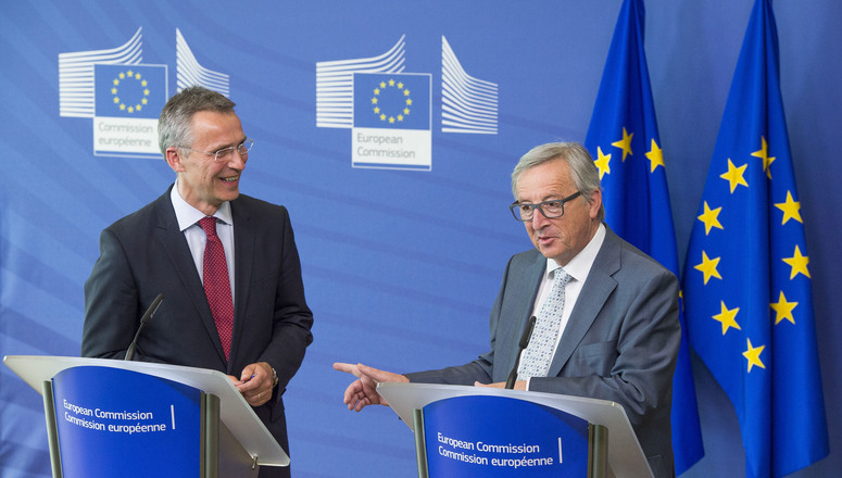 Joint press point with NATO Secretary General Jens Stoltenberg and the President of the European Commission Jean-Claude Juncker