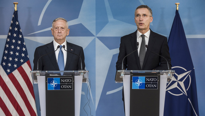 Left to right: James Mattis (US Secretary of Defense) and NATO Secretary General Jens Stoltenberg 