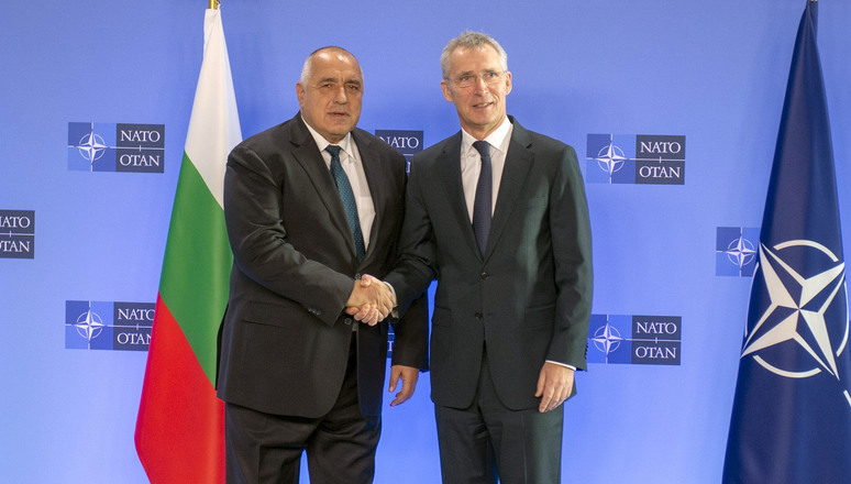 NATO Secretary General Jens Stoltenberg with the Prime Minister of Bulgaria, Boyko Borissov