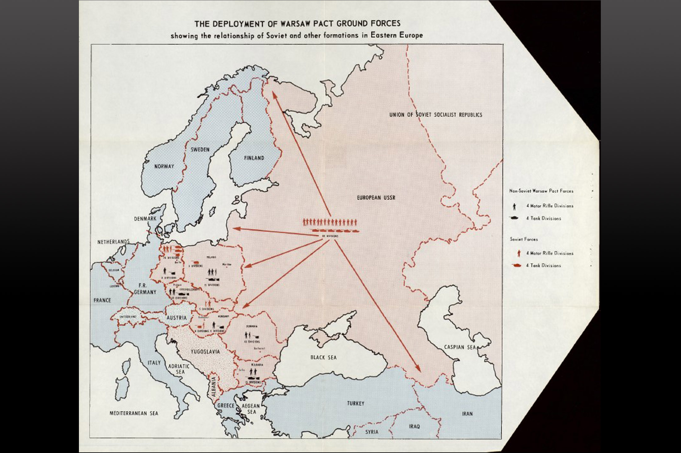 The deployment of Warsaw Pact ground forces 