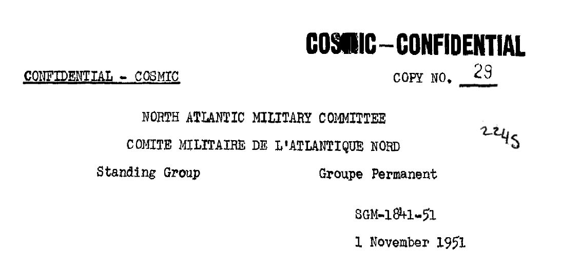 NATO CLASSIFICATIONS
