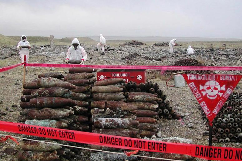 Helping to dismantle and recycle munitions