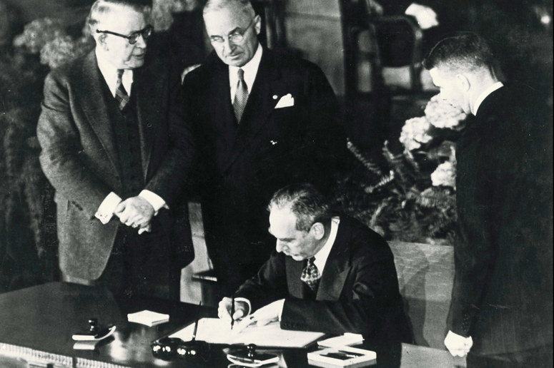 The signing ceremony