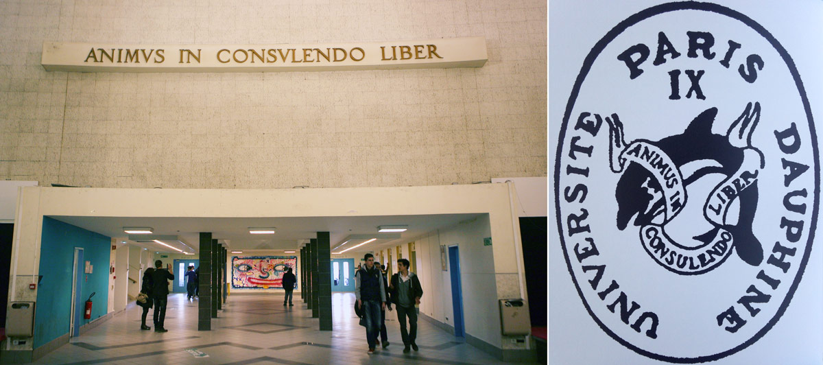 The motto at Porte Dauphine University