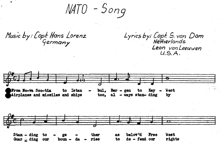 NATO Hymn song sheet