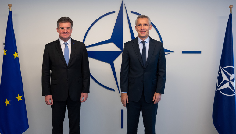 Miroslav Lajčák, EU Special Representative for the Belgrade-Pristina Dialogue and other Western Balkan regional issues visits NATO and meets with NATO Secretary General Jens Stoltenberg