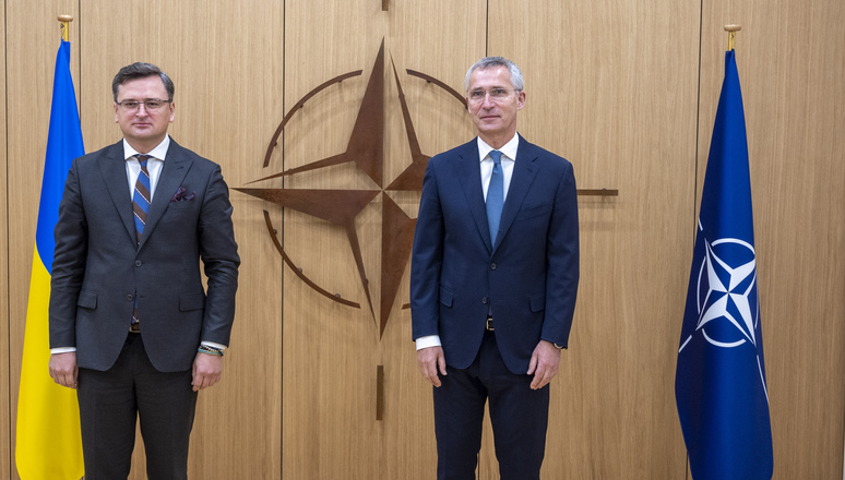 The Minister of Foreign Affairs of Ukraine, Dmytro Kuleba visits NATO and meets with NATO Secretary General Jens Stoltenberg