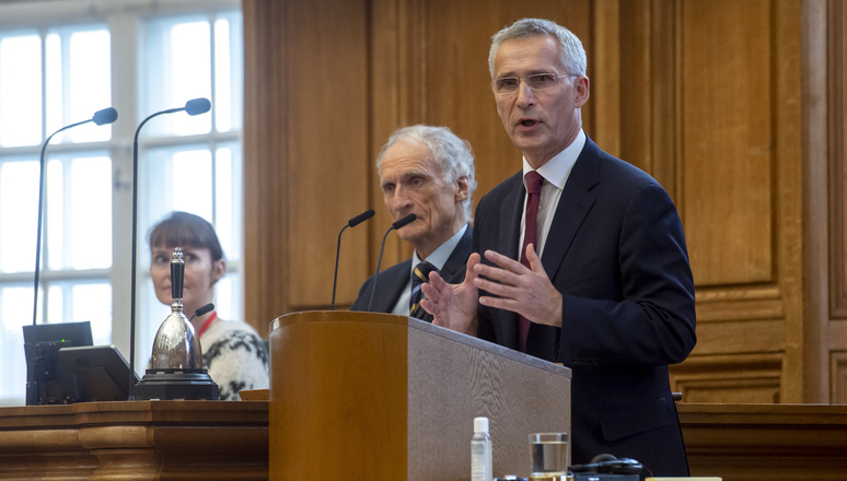 NATO Secretary General Jens Stoltenberg addressing the Nordic Council