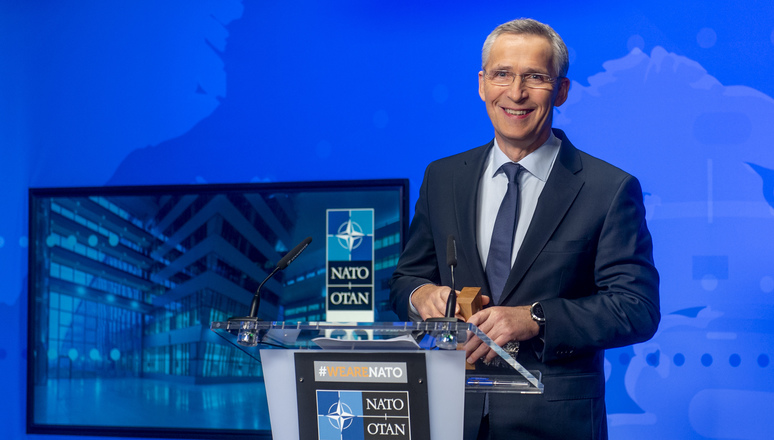 NATO Secretary General Jens Stoltenberg participates in the Aspen Leadership Awards for the 15th anniversary of the Aspen Institute of Romania. 