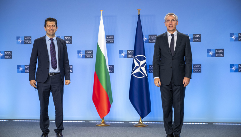 NATO Secretary General Jens Stoltenberg meets with the Prime Minister of Bulgaria, Kiril Petkov