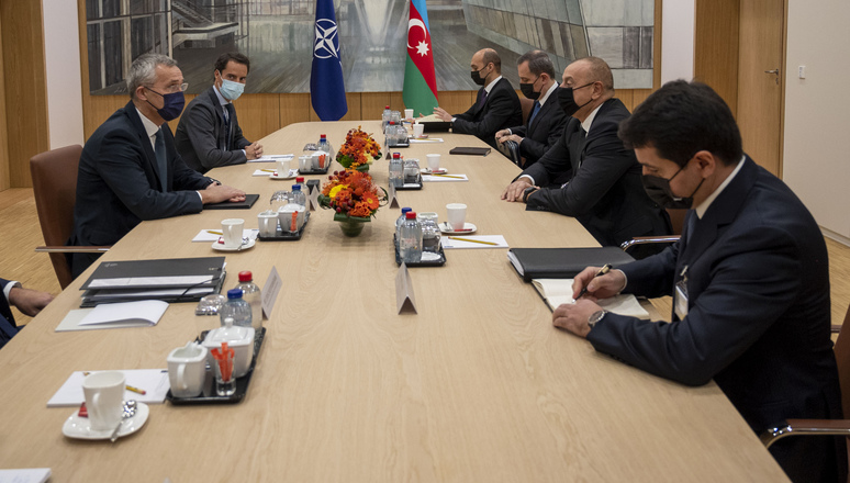 The President of Azerbaijan, Ilham Aliyev visits NATO and meets with NATO Secretary General Jens Stoltenberg