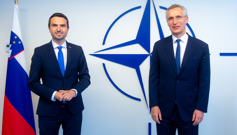 The Minister of Defence of the Republic of Slovenia, Matej Tonin visits NATO and meets with NATO Secretary General Jens Stoltenberg