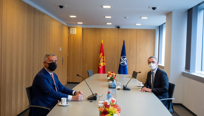 Bilateral meeting between NATO Secretary General Jens Stoltenberg and the President of the Republic of Montenegro, Milo Đukanović 