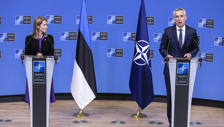 The Prime Minister of Estonia, Kaja Kallas visits NATO and meets with NATO Secretary General Jens Stoltenberg