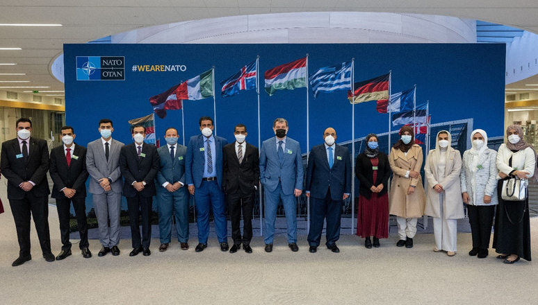 A group of students and faculty members from the Sultan Qaboos University of Oman visit NATO Headquarters.