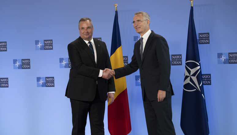 The Prime Minister of Romania, Nicolae Ciucă visits NATO and meets with NATO Secretary General Jens Stoltenberg