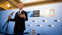 Doorstep statement by the NATO Secretary General - Meeting of NATO Ministers of Foreign AffairsBucharest, Romania 