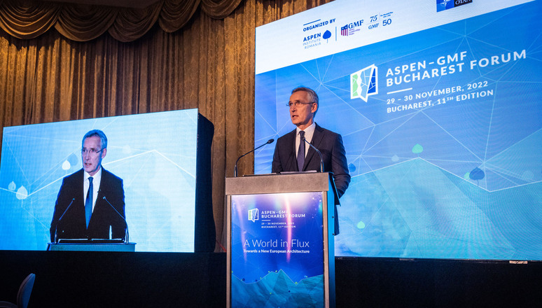 SG speaking at the Aspen Bucharest Forum ahead of the Ministers of Foreign Affairs meeting in Bucharest