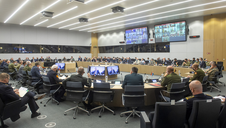 Jens Stoltenberg, Secretary General of NATO, attending the Chiefs of Defence meeting.