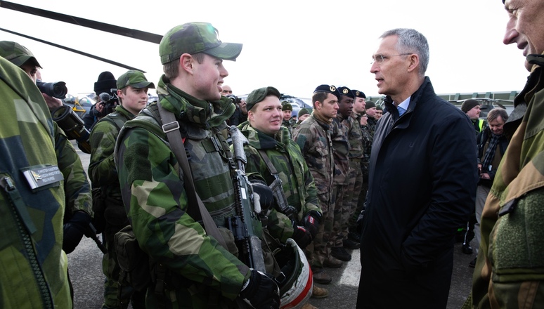 NATO Secretary General Jens Stoltenberg in Bardufoss, Norway, to visit Cold Response, a Norwegian-led exercise with participation from 27 NATO Allies and partners.