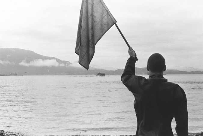 Signalling with flag during Exercise Teamwork