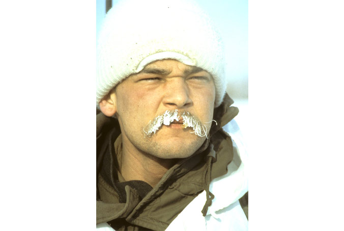 Soldier with frozen moustache during  Alloy Express (Afnorth)