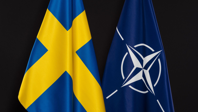 NATO and Sweden relations - flags