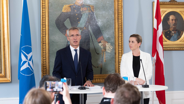 Joint press conference with NATO Secretary General Jens Stoltenberg and the Prime Minister of Denmark, Mette Frederiksen