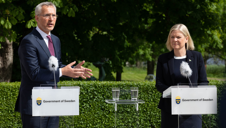 Joint press conference with NATO Secretary General Jens Stoltenberg and the Prime Minister of Sweden, Magdalena Andersson