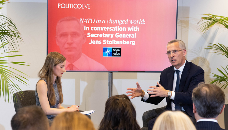 NATO Secretary General Jens Stoltenberg previews the Alliance's upcoming Madrid Summit with POLITICO journalist Lili Bayer