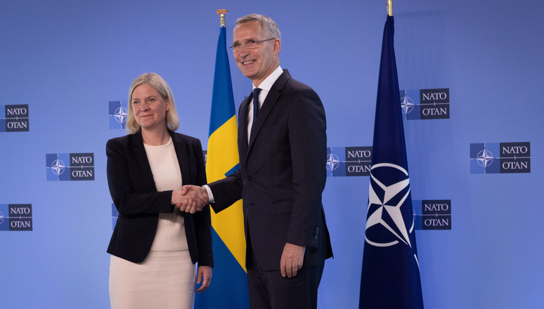 NATO Secretary General Jens Stoltenberg and the Prime Minister of Sweden, Magdalena Andersson