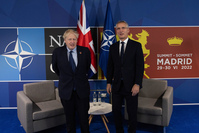 NATO Secretary General meets with the Prime Minister of the United Kingdom - NATO Summit Madrid - Spain, 27-30 June 2022 
