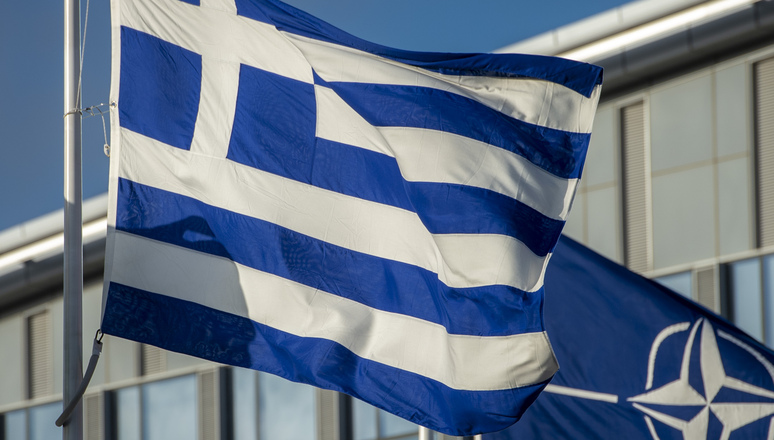 Flags Greece - NATO