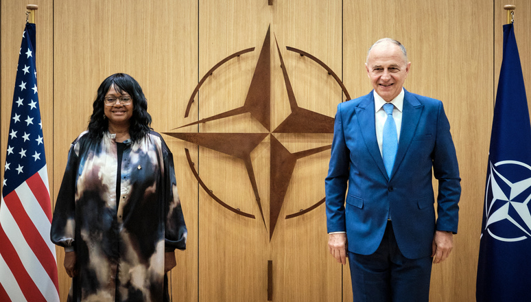 U.S. Undersecretary for Arms Control and International Security, Bonnie Jenkins visits NATO and meets with NATO Deputy Secretary General Mircea Geoană