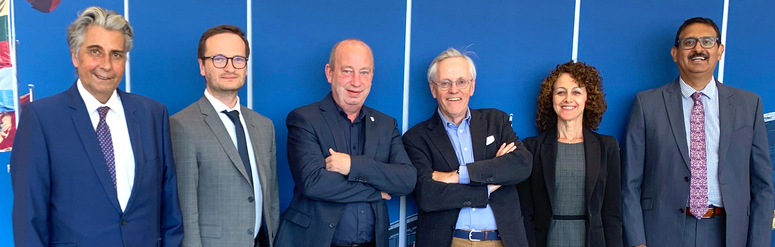 From left to right: Mr Michael Gaul, Board Member, Mr Radek Visinger, Board Member, Mr Karlo van den Akker, Board Member, Mr Franz Wascotte, Board Member, Mrs Daniela Morgante, Chair, Mr Amipal Manchanda, Board Member