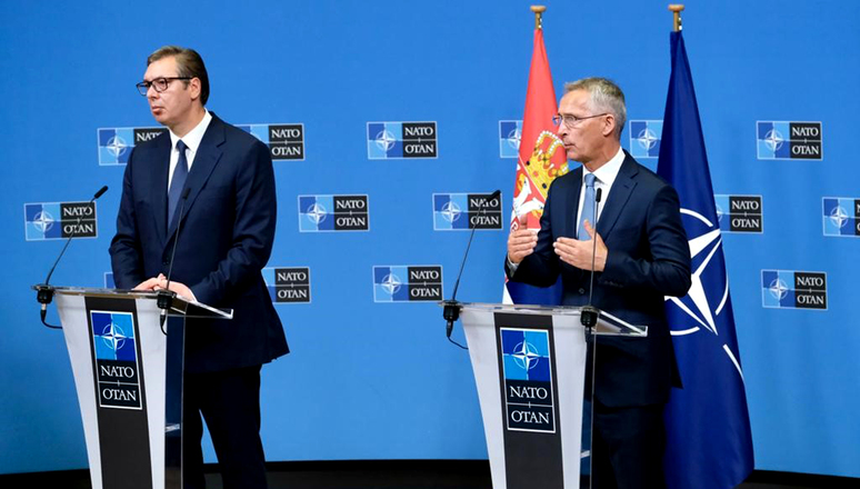 NATO Secretary General meets with President Aleksandar Vučić of Serbia 